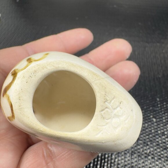 Vintage Hand Made Folk Art Stoneware Pottery Little Bird Figurine Artist Marked - Picture 4 of 11